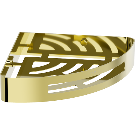 Mexen Laxo-C sarok fürdőszobai kosár, arany - 70A8513-50