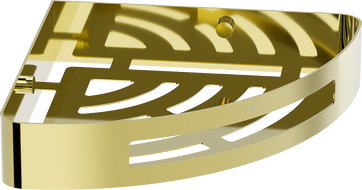 Mexen Laxo-C sarok fürdőszobai kosár, arany - 70A8513-50