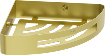 Mexen Laxo-C sarok fürdőszobai kosár, arany kefélt - 70A8513-55