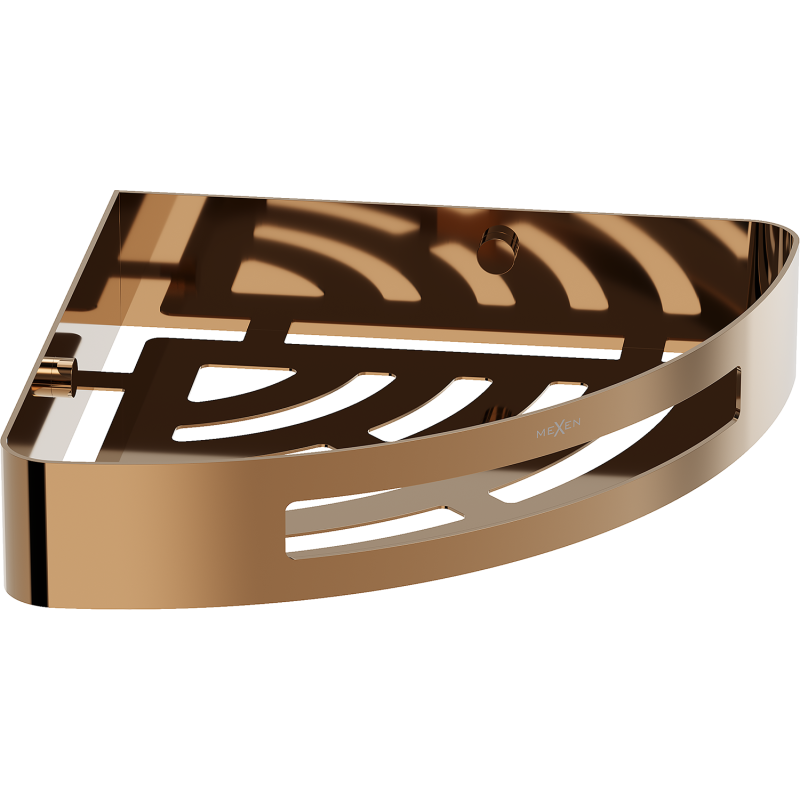 Mexen Laxo-C sarokkosár fürdőszobai, rózsaarany - 70A8513-60
