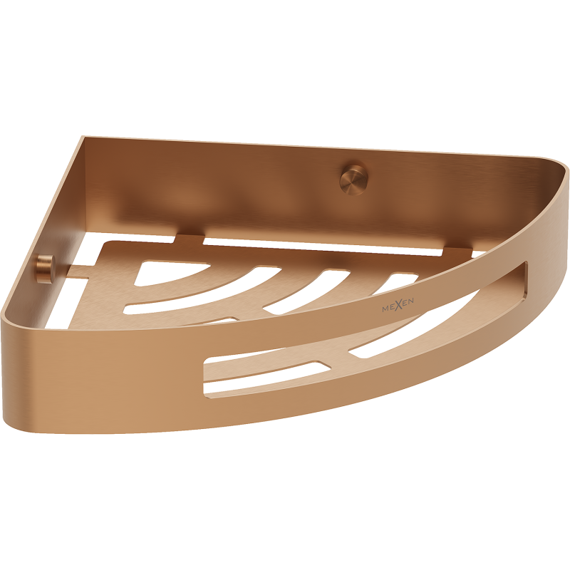 Mexen Laxo-C sarokkosár fürdőszobai, kefezett réz - 70A8513-65