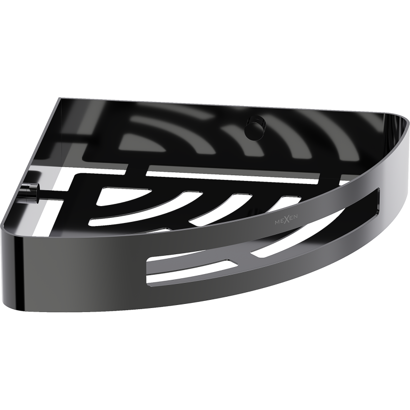 Mexen Laxo-C coș de baie de colț, black chrome - 70A8513-73