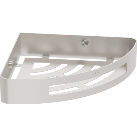 Mexen Laxo-C sarok fürdőszobai kosár, szálcsiszolt nikkel - 70A8513-97