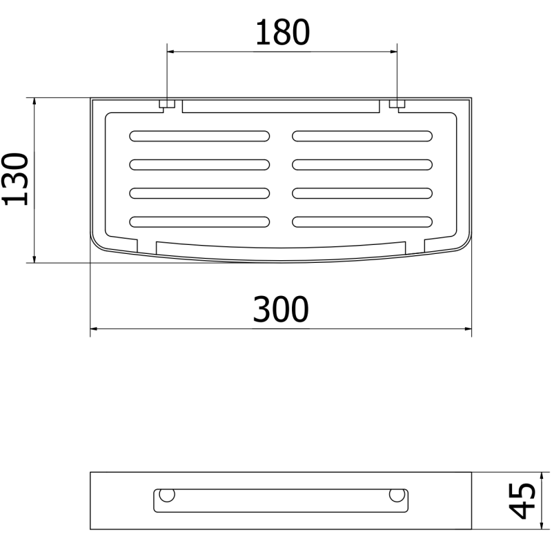 Mexen Laxo-L coș de baie, negru - 70A8713-70