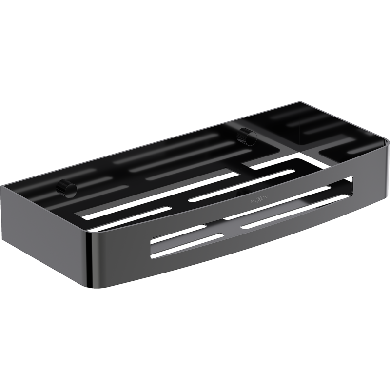 Mexen Laxo-L fürdőszobai kosár, fekete króm - 70A8713-73