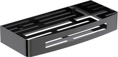 Mexen Laxo-L fürdőszobai kosár, fekete króm - 70A8713-73