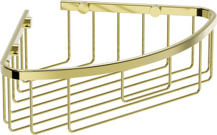Mexen Uni-C sarok fürdőszobai kosár, arany - 70A8517-50