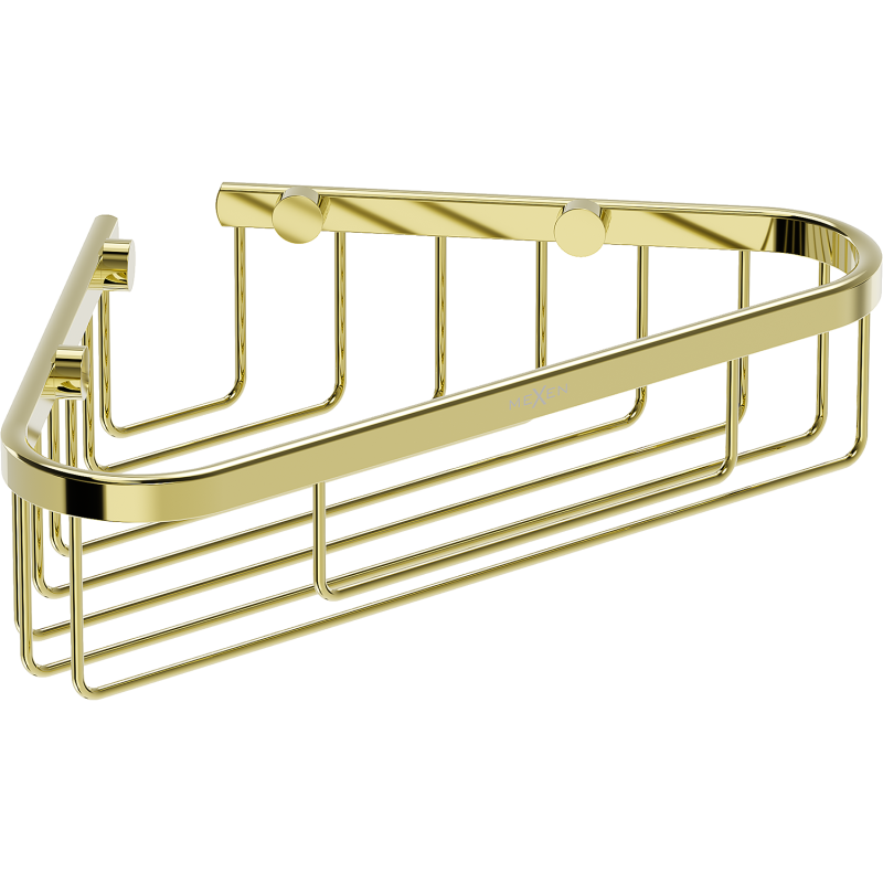 Mexen Uni-T sarokba helyezhető fürdőszobai kosár, arany - 70A8520-50