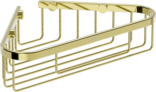Mexen Uni-T sarokba helyezhető fürdőszobai kosár, arany - 70A8520-50