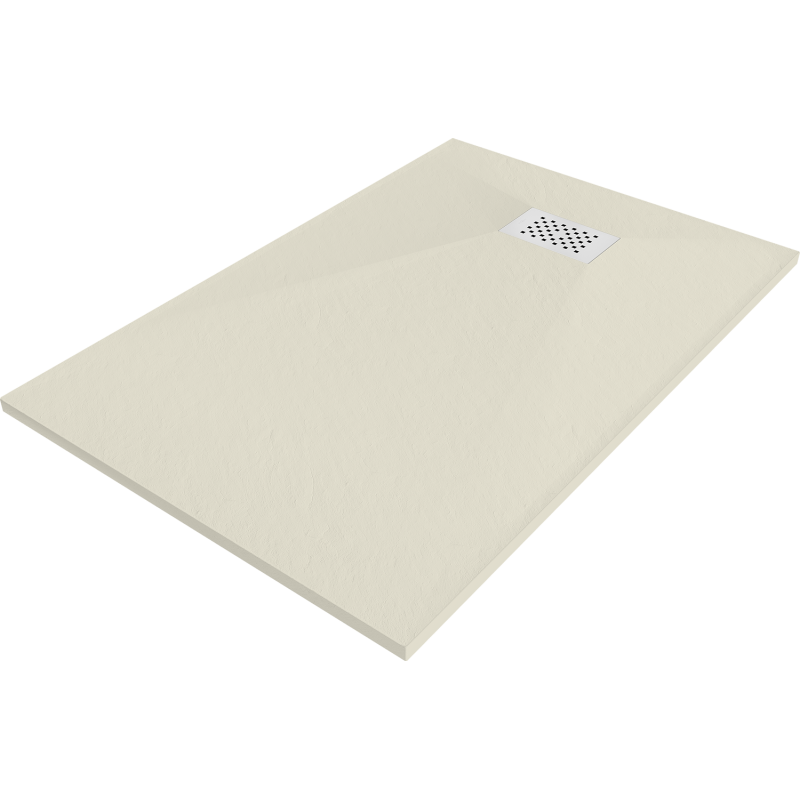 Mexen Hugo SMC téglalap alakú zuhanytálca 100 x 90 cm, bézs, fehér takaróval - 42699010-W