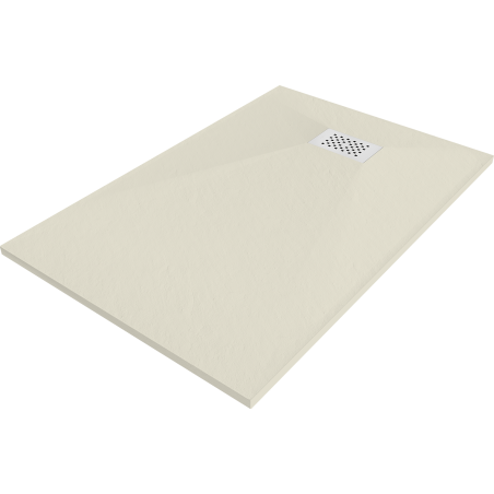 Mexen Hugo SMC téglalap alakú zuhanytálca 100 x 90 cm, bézs, fehér takaróval - 42699010-W