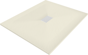 Mexen Hugo brodzik dreptunghiular SMC 120 x 100 cm, bej, mascare albă - 42691012-W