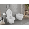 Mexen Carmen Rimless WC csésze lecsapódásmentes slim duroplast üléssel, fényes fehér - 30880500