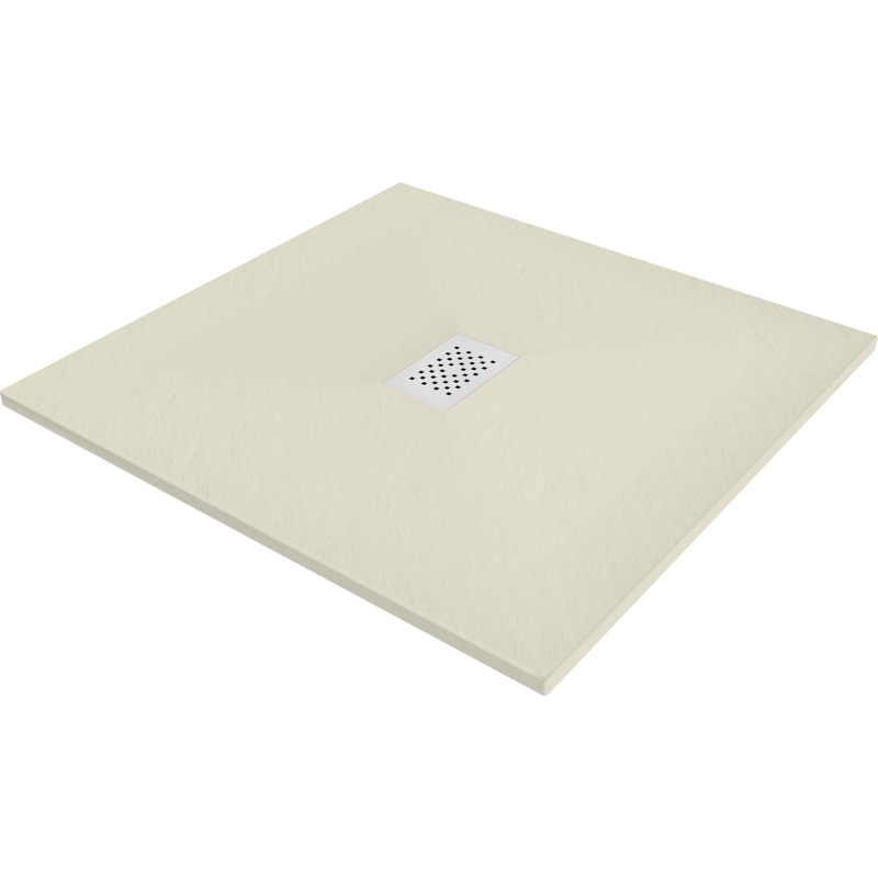 Mexen Hugo SMC négyzet alakú zuhanytálca 80 x 80 cm, bézs, fehér fedéllel - 42698080-W