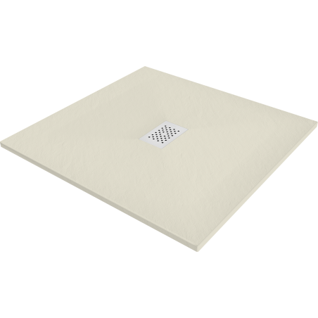 Mexen Hugo SMC négyzet alakú zuhanytálca 80 x 80 cm, bézs, fehér fedéllel - 42698080-W