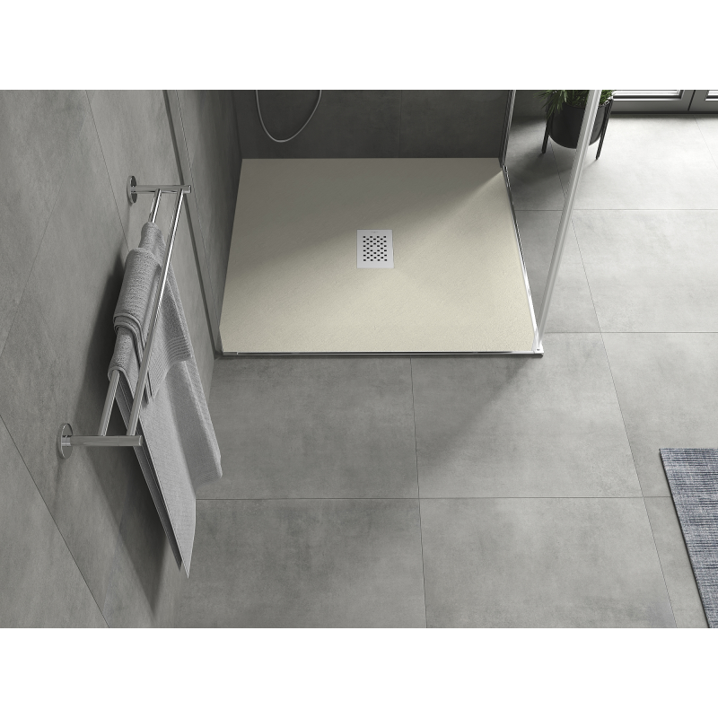 Mexen Hugo tăviță de duș pătrată SMC 90 x 90 cm, bej, capac alb - 42699090-W