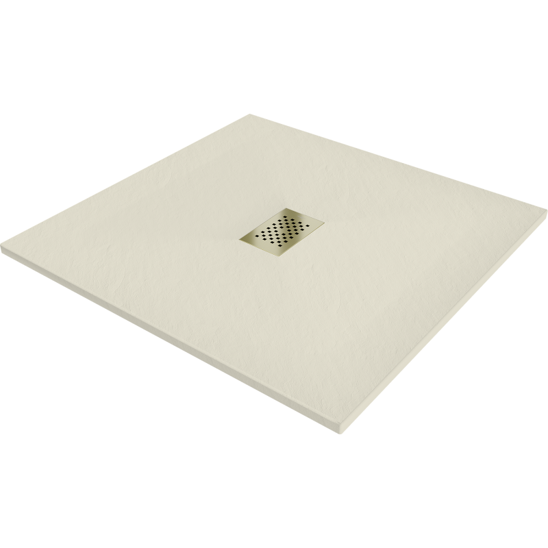 Mexen Hugo duș pătrat SMC 90 x 90 cm, bej, masca auriu - 42699090-G