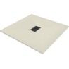 Mexen Hugo SMC négyzet alakú zuhanytálca 80 x 80 cm, bézs, fekete burkolat - 42698080-B