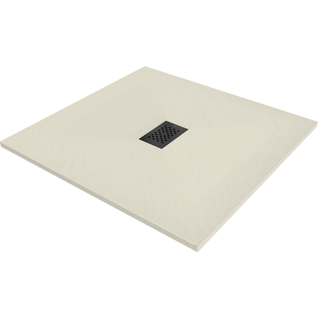 Mexen Hugo SMC négyzet alakú zuhanytálca, 90 x 90 cm, bézs, fekete fedél - 42699090-B