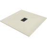 Mexen Hugo SMC négyzet alakú zuhanytálca, 90 x 90 cm, bézs, fekete fedél - 42699090-B