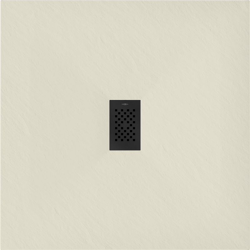 Mexen Hugo SMC négyzet alakú zuhanytálca, 90 x 90 cm, bézs, fekete fedél - 42699090-B