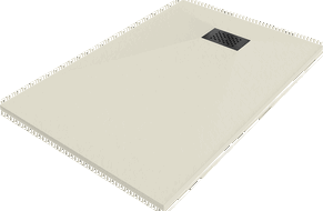 Mexen Hugo tavă de duș dreptunghiulară SMC 120 x 80 cm, bej, capac de mascare negru - 42698012-B