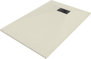 Mexen Hugo cadă de duș dreptunghiulară SMC 120 x 90 cm, bej, mască neagră - 42699012-B