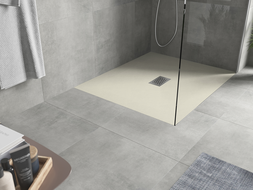 Mexen Hugo SMC 120 x 100 cm téglalap alakú zuhanytálca, bézs, inox burkolat - 42691012-X