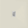 Mexen Hugo SMC négyzet alakú zuhanytálca 80 x 80 cm, bézs, inox takaróval - 42698080-X