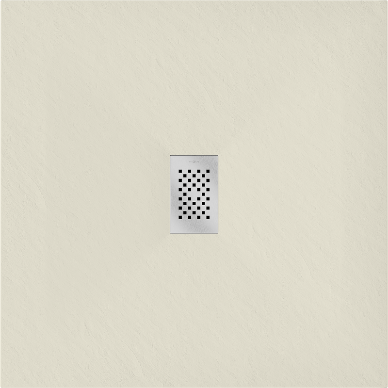 Mexen Hugo cadă de duș pătrată SMC 90 x 90 cm, bej, mască inox - 42699090-X