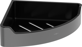 Mexen Rivon-C sarok fürdőszobai kosár, gun gray selyemfényű - 70A8525-66