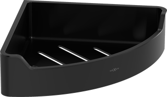 Mexen Rivon-C sarok fürdőszobai kosár, fekete - 70A8525-70