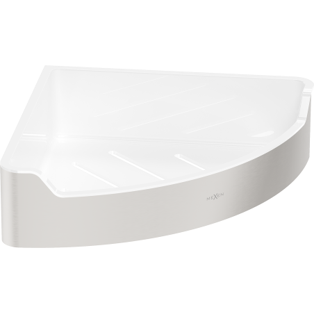 Mexen Rivon-C sarok fürdőszobai kosár, kefélt nikkel - 70A8525-97