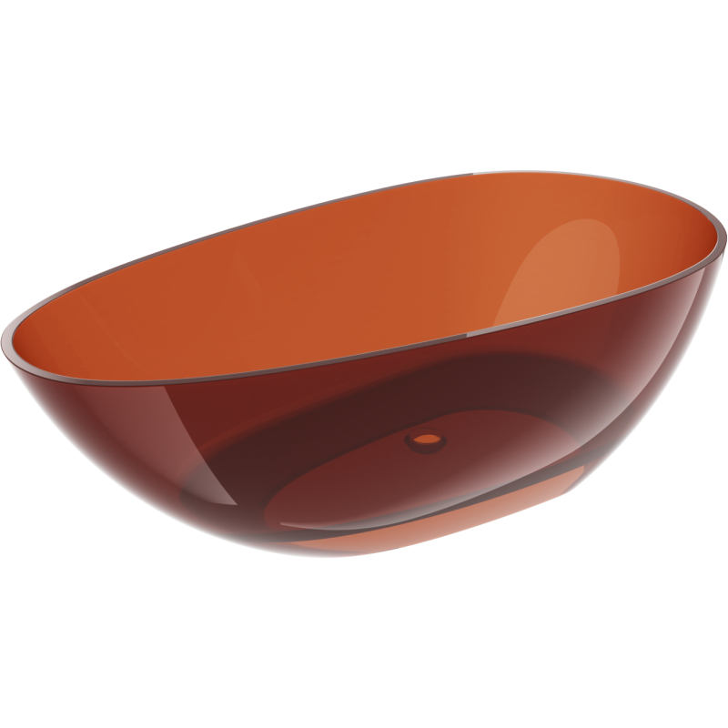 Mexen Glass cadă freestanding transparentă 170 x 85 cm, dop cromat - 58061708505