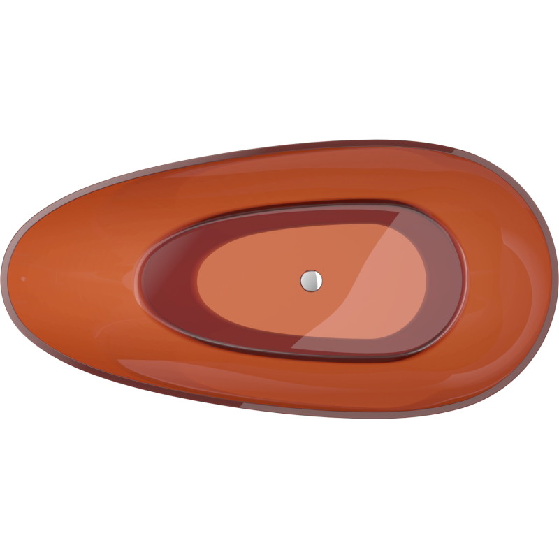 Mexen Glass cadă freestanding transparentă 170 x 85 cm, earth, dop crom - 58061708505