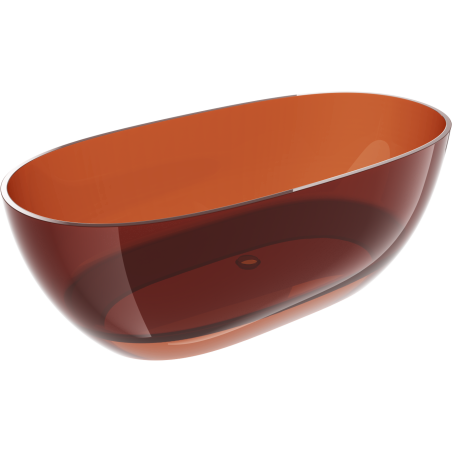 Mexen Pure earth cadă freestanding transparentă 170 x 80 cm, dop crom - 58071708005
