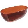 Mexen Pure earth szabadon álló áttetsző kád 170 x 80 cm, krómozott leeresztő - 58071708005
