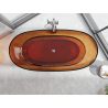 Mexen Pure cadă independentă transparentă 170 x 80 cm, earth, dop cromat - 58071708005