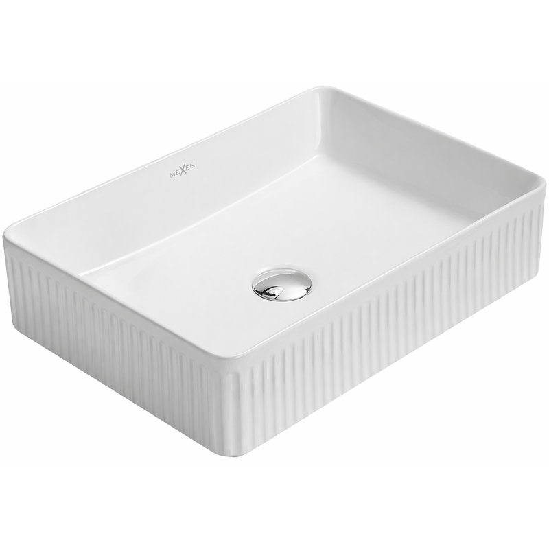Mexen Grovo bordára csiszolt pultra helyezhető mosdó 51 x 37 cm, fehér - 22305100