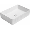 Mexen Grovo chiuvetă pe blat cu caneluri 51 x 37 cm, albă - 22305100