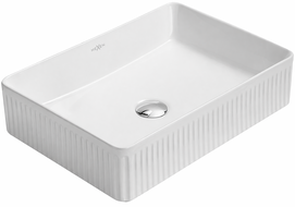 Mexen Grovo chiuvetă pe blat cu caneluri 51 x 37 cm, albă - 22305100