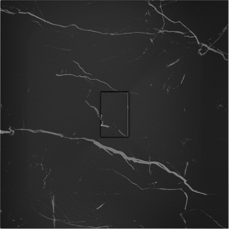 Mexen Hugo brodzik pătrat SMC 100 x 100 cm, piatră neagră - 42751010