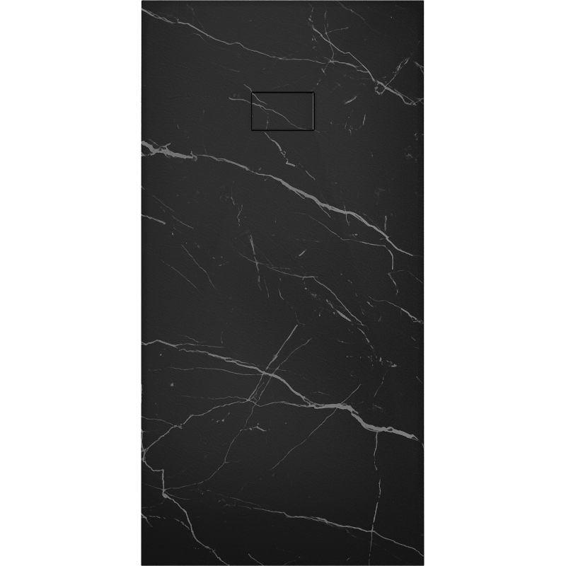 Mexen Hugo téglalap alakú zuhanytálca SMC 180 x 90 cm, fekete kő - 42759018