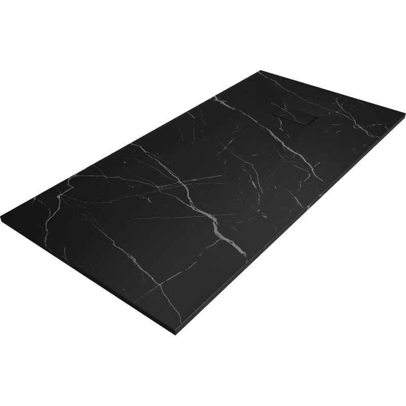 Mexen Hugo téglalap alakú zuhanytálca SMC 180 x 90 cm, fekete kő - 42759018