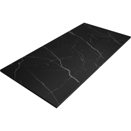Mexen Hugo téglalap alakú zuhanytálca SMC 180 x 90 cm, fekete kő - 42759018