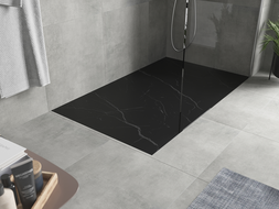 Mexen Hugo SMC 140 x 80 cm-es téglalap alakú zuhanytálca, fekete kő - 42758014