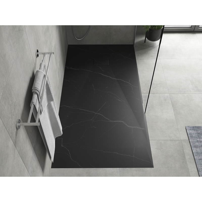 Mexen Hugo SMC téglalap alakú zuhanytálca 170 x 90 cm, fekete kő - 42759017