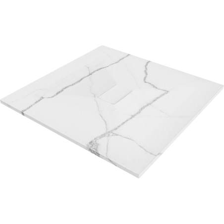 Mexen Hugo tavă pătrată SMC 100 x 100 cm, piatră albă - 42151010