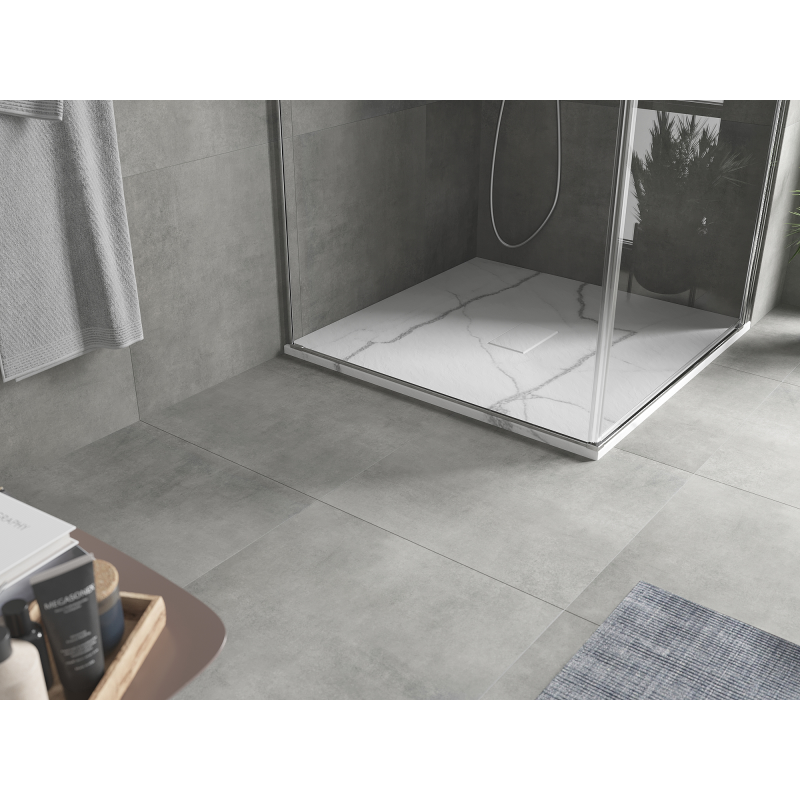 Mexen Hugo tavă pătrată SMC 100 x 100 cm, piatră albă - 42151010
