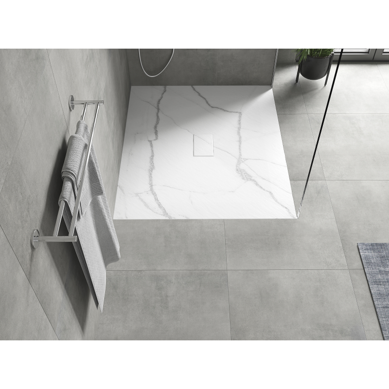 Mexen Hugo cabină de duș dreptunghiulară SMC 120 x 100 cm, piatră albă - 42151012